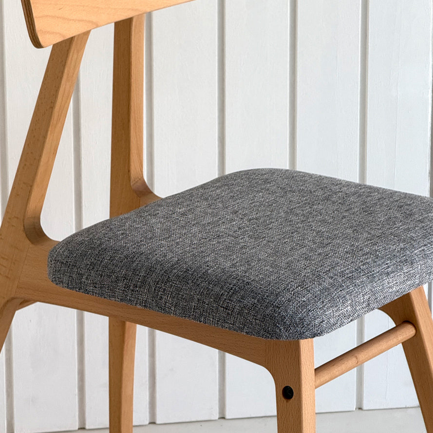 Slim Kayın Ahşap Sandalye Antrasit