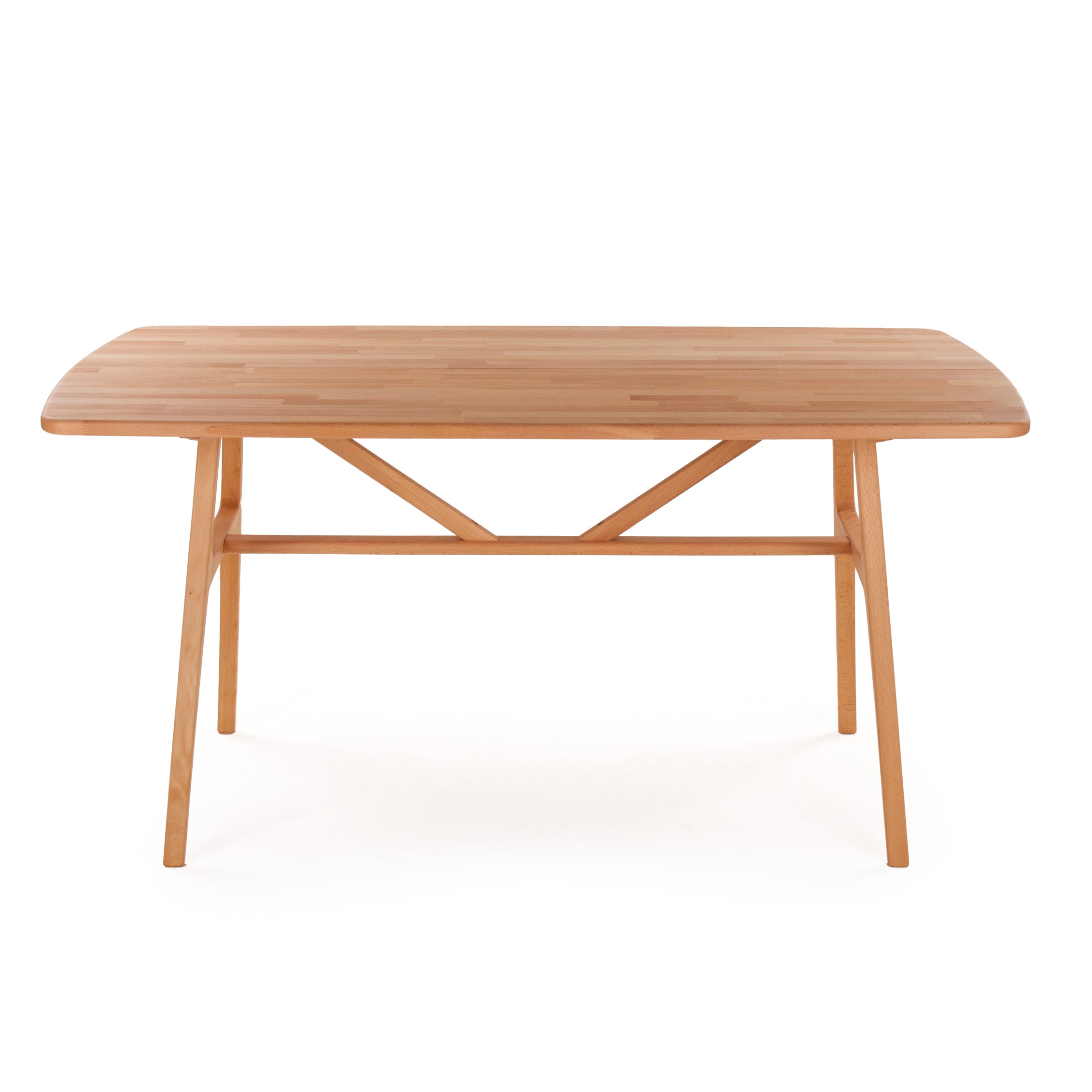 6 Kişilik Slim Masif Kayın Masa