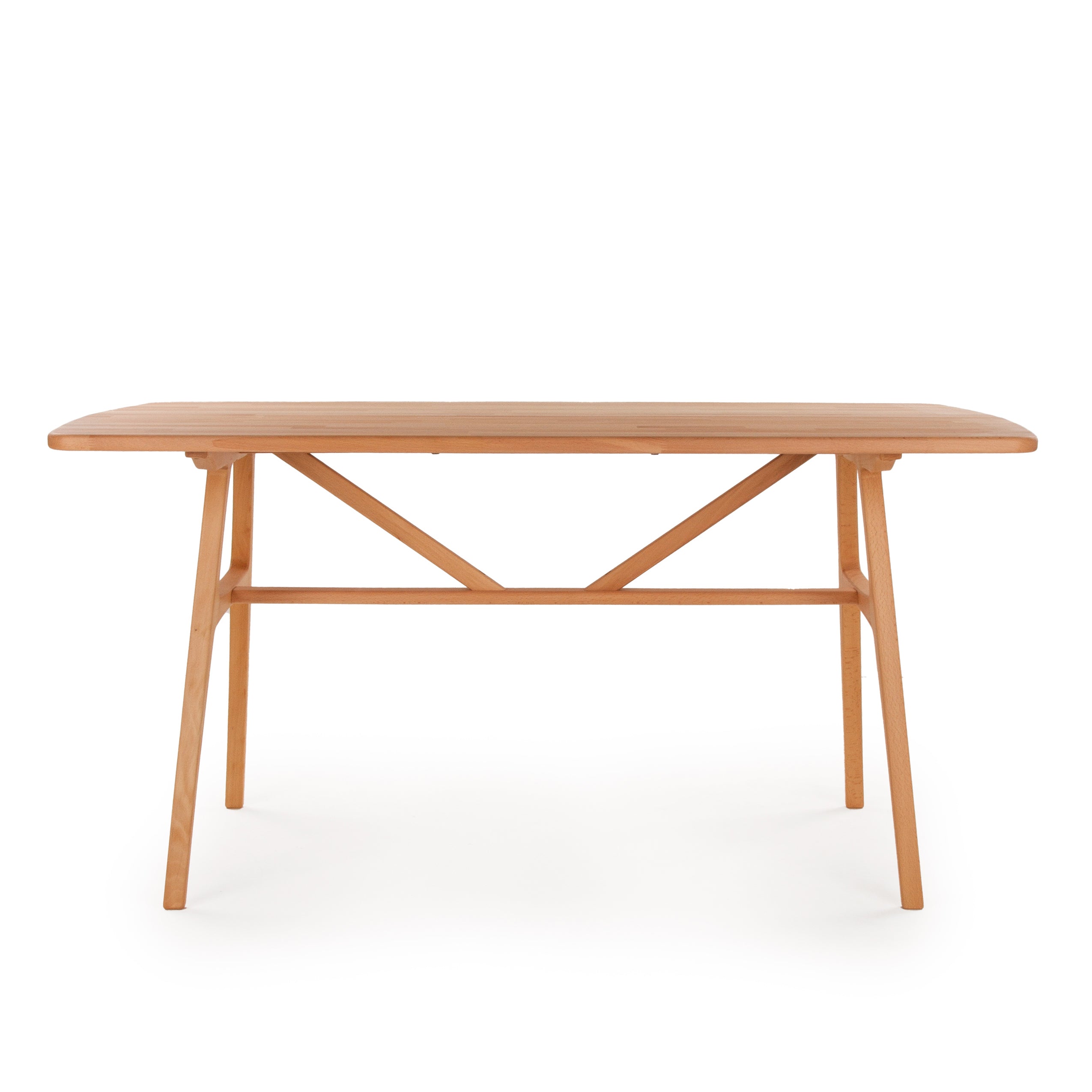 6 Kişilik Slim Masif Kayın Masa