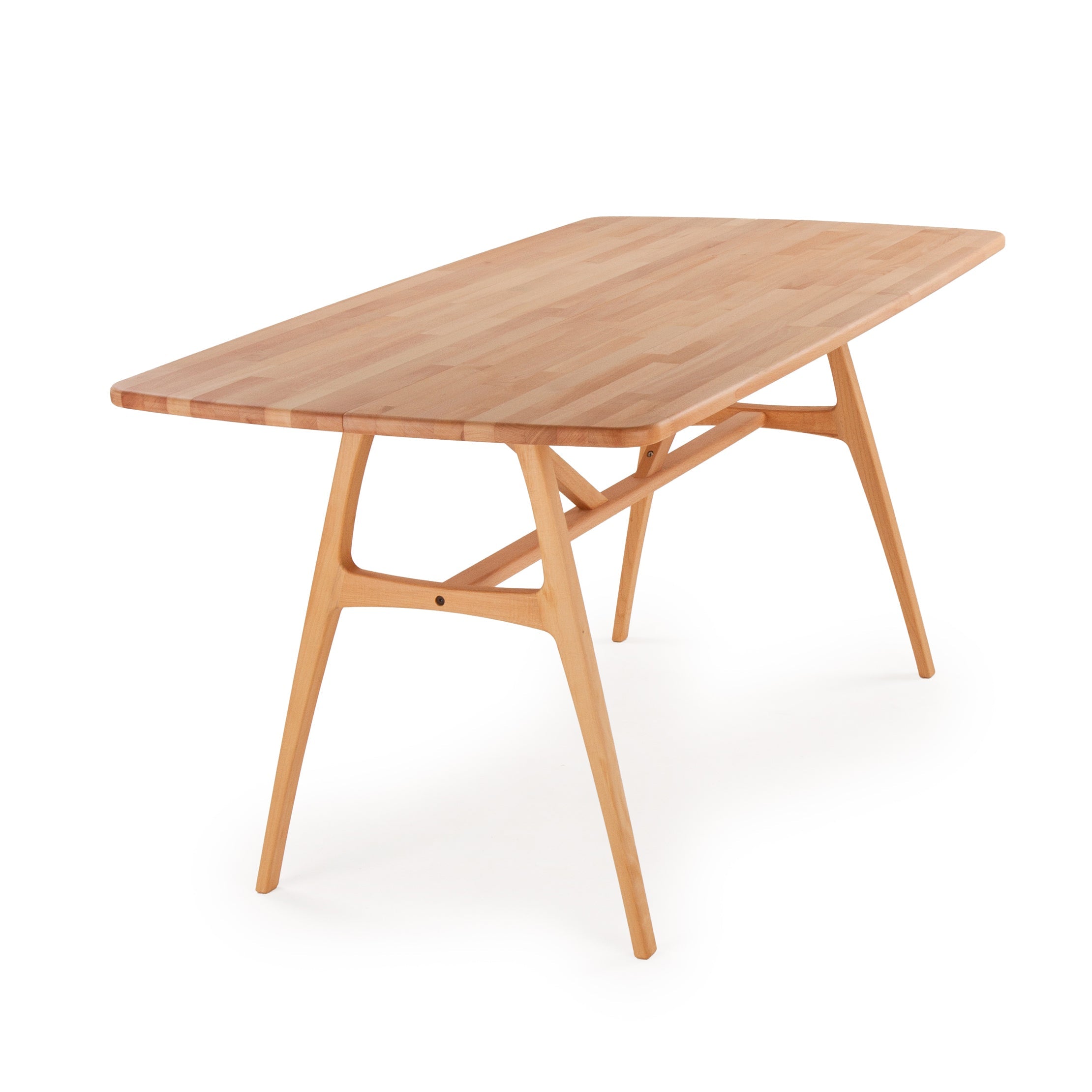 6 Kişilik Slim Masif Kayın Masa