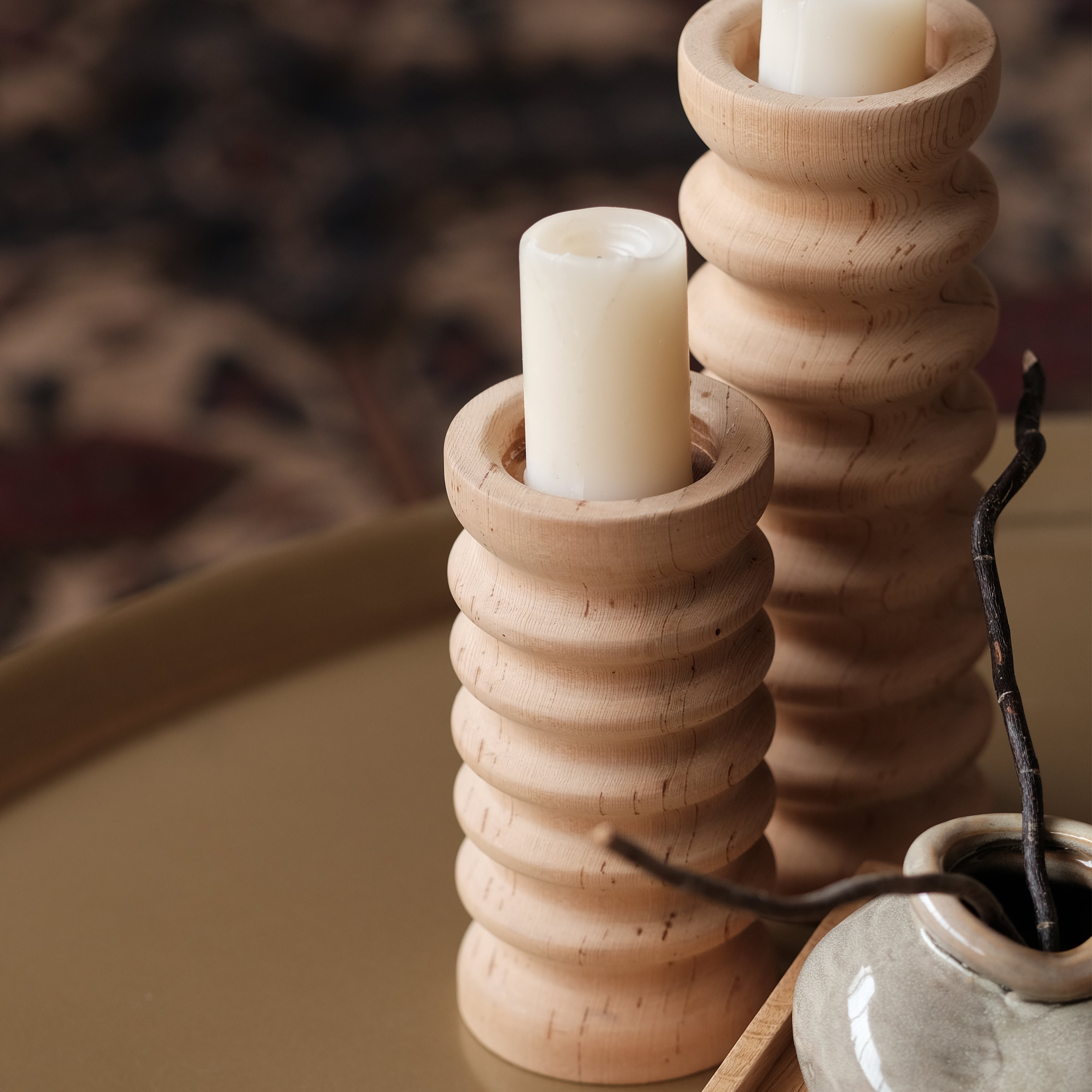 Ahşap Mumluk Seti - SOFRA Serisi