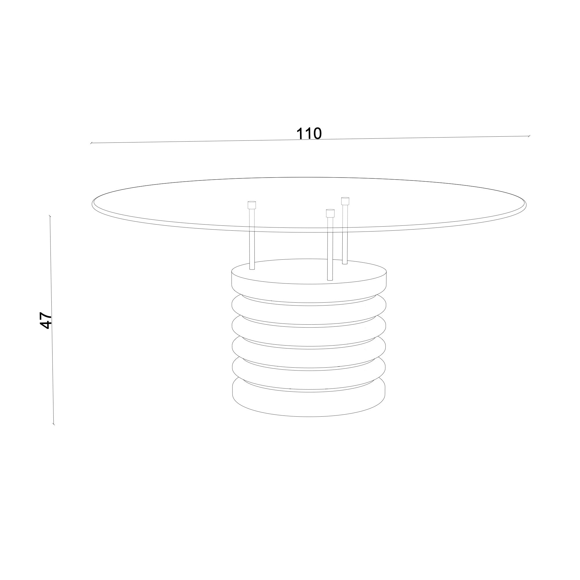 Sofra Cam Orta Sehpa