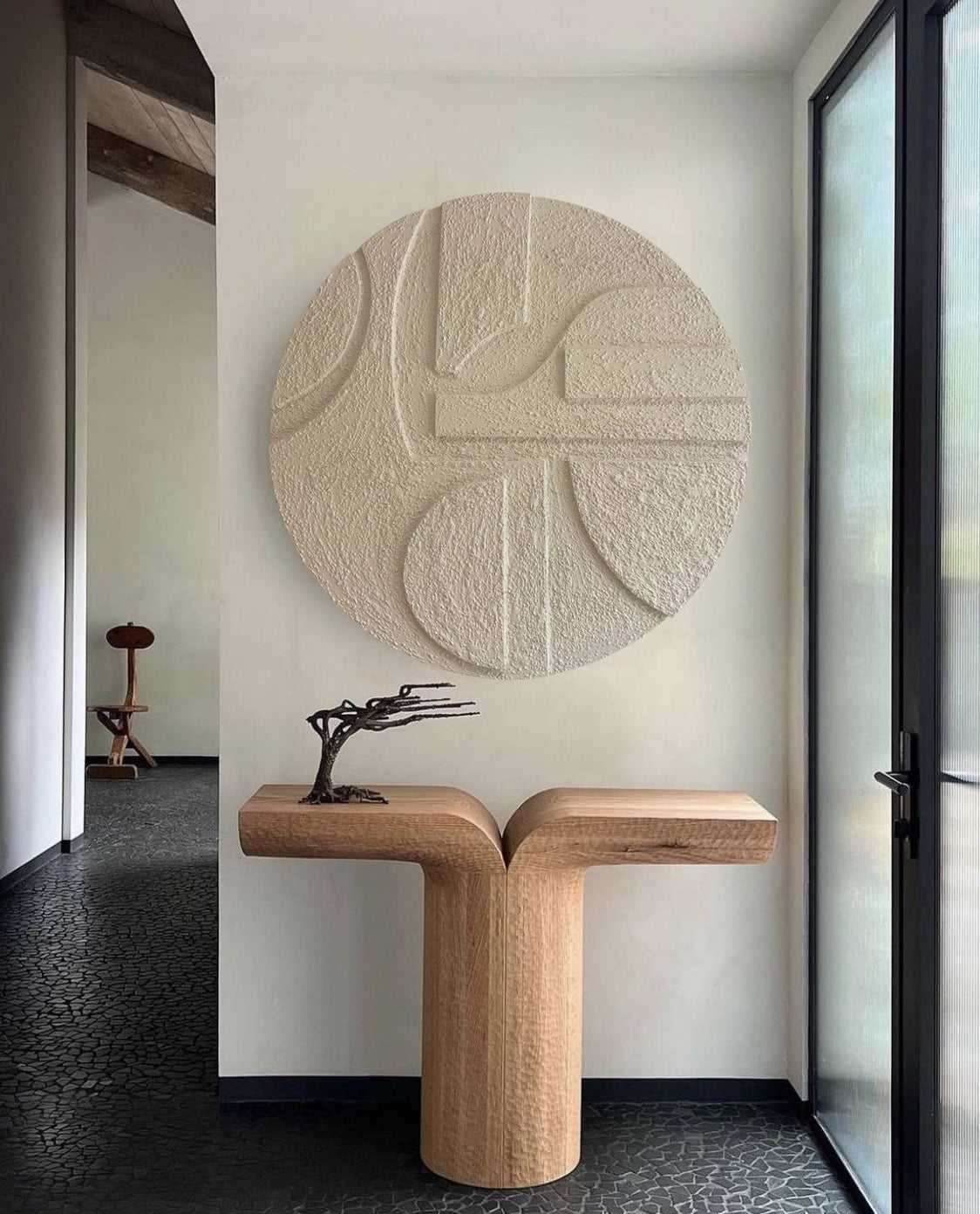 Soft Beige Sculpture Kanvas Üzeri El Yapımı Akrilik Resim