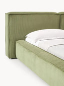 Soft Fitilli Kadife Çift Kişilik Döşemeli Karyola-Karyola-Innature Home-Gri-180x200-NowShopFun