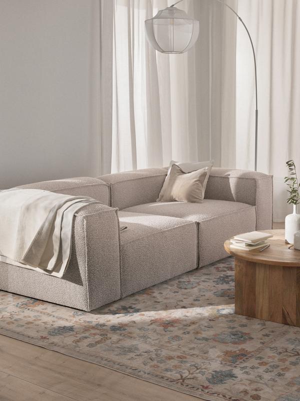 Soft Modüler Kanepe – Bukle, 2-3 Kişilik-Koltuk-Innature Home-Bej-NowShopFun