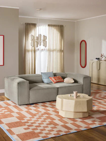 Soft Modüler Kanepe – Fitilli Kadife, 2 Modül (2-3 Kişilik)