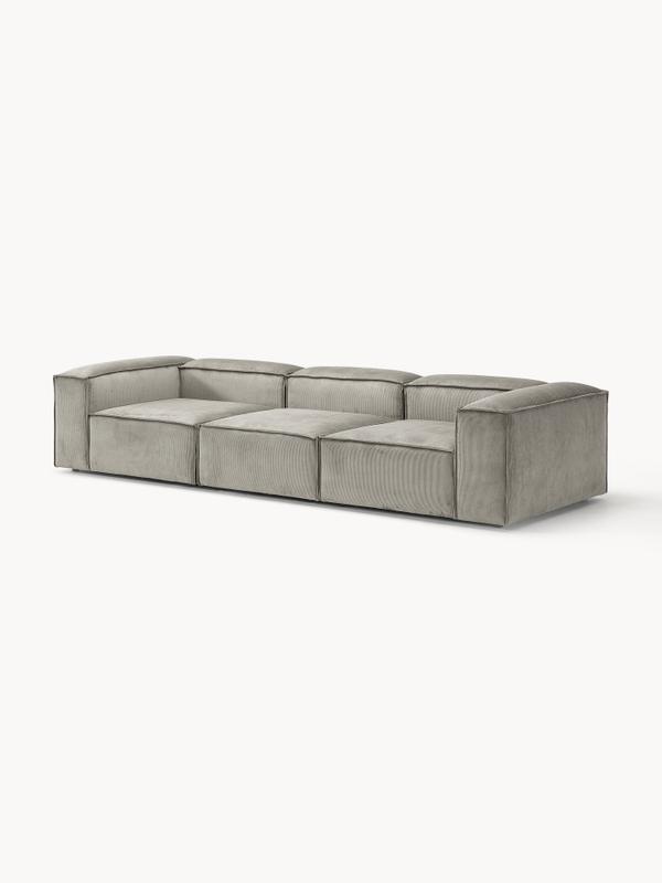 Soft Modüler Kanepe – Fitilli Kadife, 3-4 Kişilik-Koltuk-Innature Home-Gri-NowShopFun