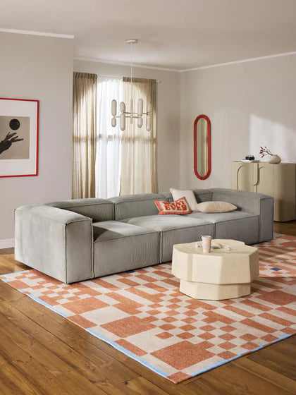 Soft Modüler Kanepe – Fitilli Kadife, 3-4 Kişilik-Koltuk-Innature Home-Gri-NowShopFun