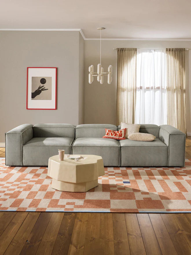 Soft Modüler Kanepe – Fitilli Kadife, 3-4 Kişilik-Koltuk-Innature Home-Gri-NowShopFun