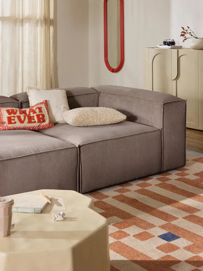 Soft Modüler Kanepe – Fitilli Kadife, 3-4 Kişilik-Koltuk-Innature Home-Gri-NowShopFun