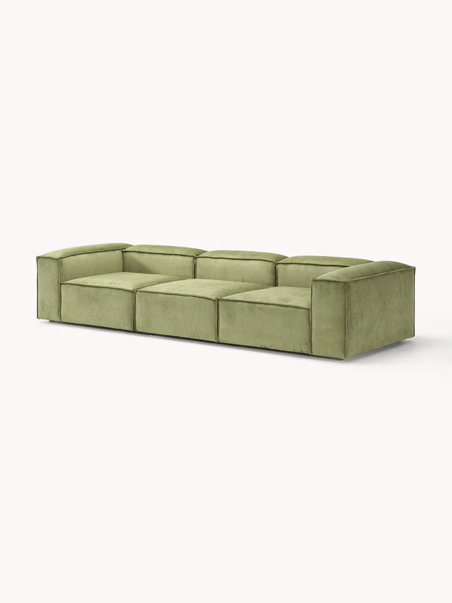 Soft Modüler Kanepe – Fitilli Kadife, 3-4 Kişilik-Koltuk-Innature Home-Gri-NowShopFun