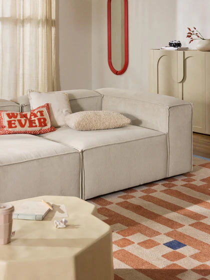 Soft Modüler Kanepe – Fitilli Kadife, 3-4 Kişilik-Koltuk-Innature Home-Gri-NowShopFun