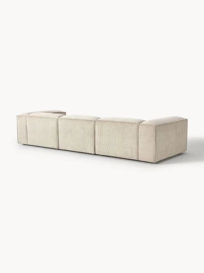 Soft Modüler Kanepe – Fitilli Kadife, 3-4 Kişilik-Koltuk-Innature Home-Gri-NowShopFun
