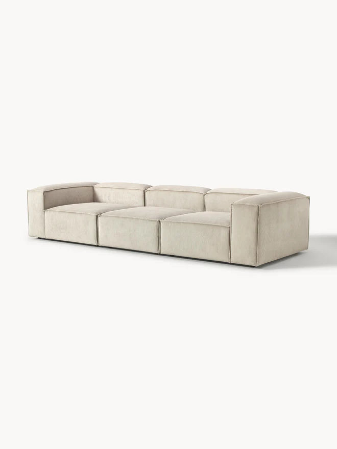 Soft Modüler Kanepe – Fitilli Kadife, 3-4 Kişilik-Koltuk-Innature Home-Gri-NowShopFun