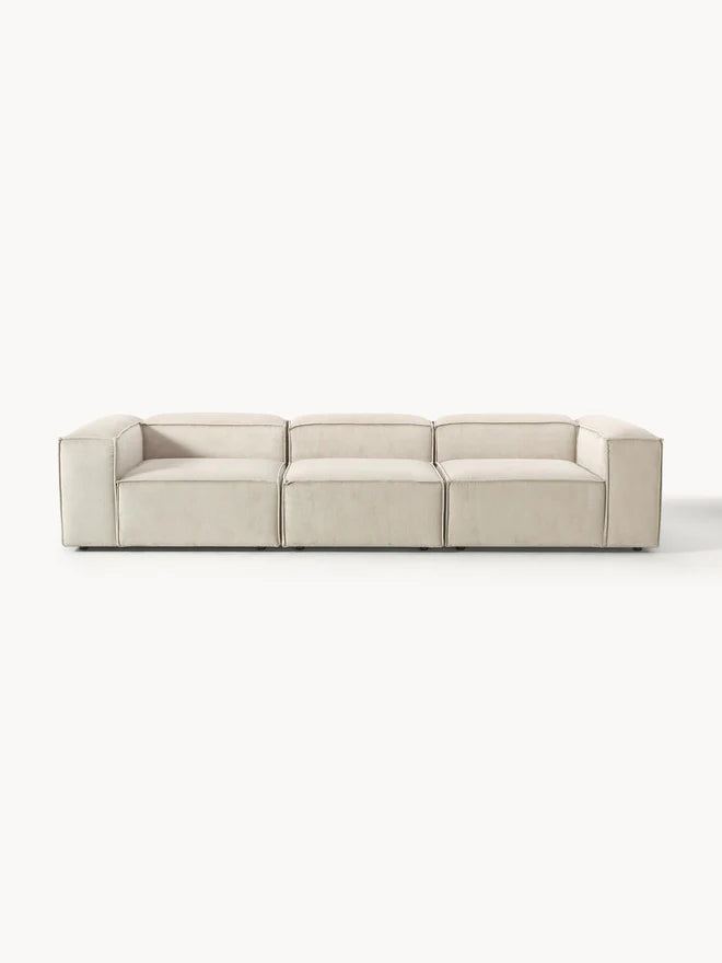 Soft Modüler Kanepe – Fitilli Kadife, 3-4 Kişilik-Koltuk-Innature Home-Açık Bej-NowShopFun