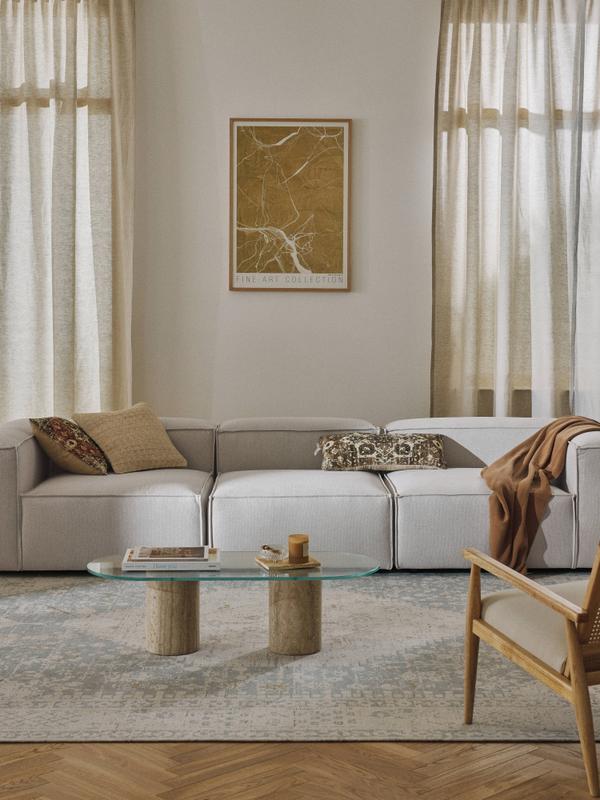 Soft Modüler Kanepe – Keten 3-4 Kişilik-Koltuk-Innature Home-Bej-NowShopFun