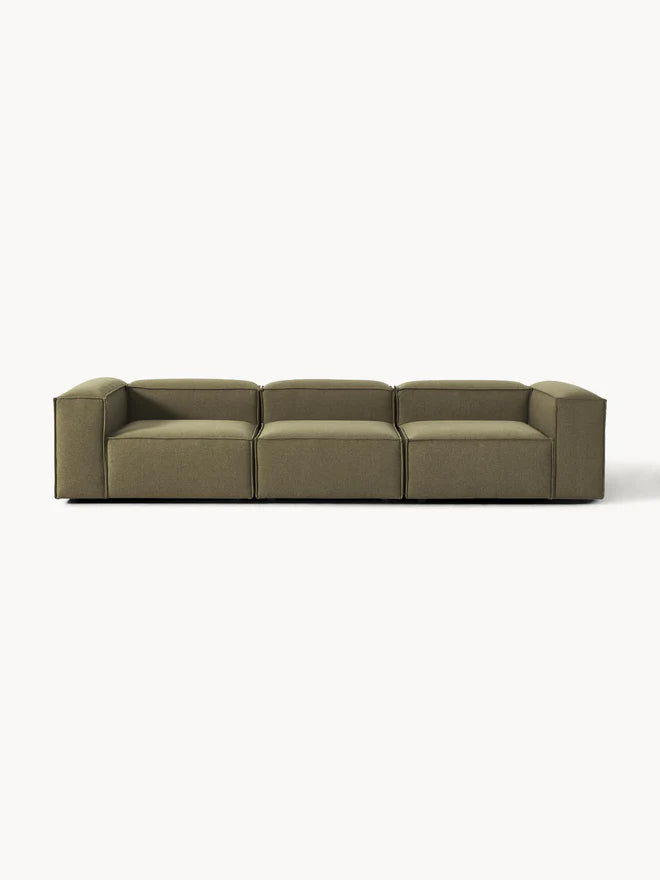 Soft Modüler Kanepe – Keten 3-4 Kişilik-Koltuk-Innature Home-Yeşil-NowShopFun