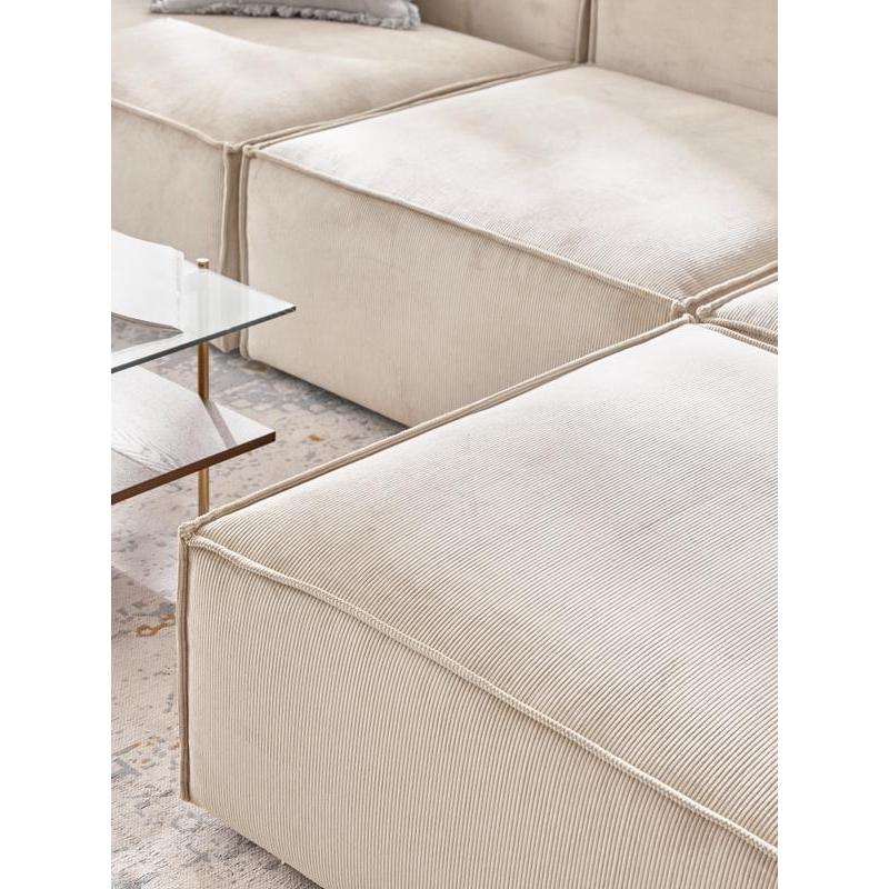 Soft Modüler Köşe Kanepe – Fitilli Kadife, 3-4 Kişilik