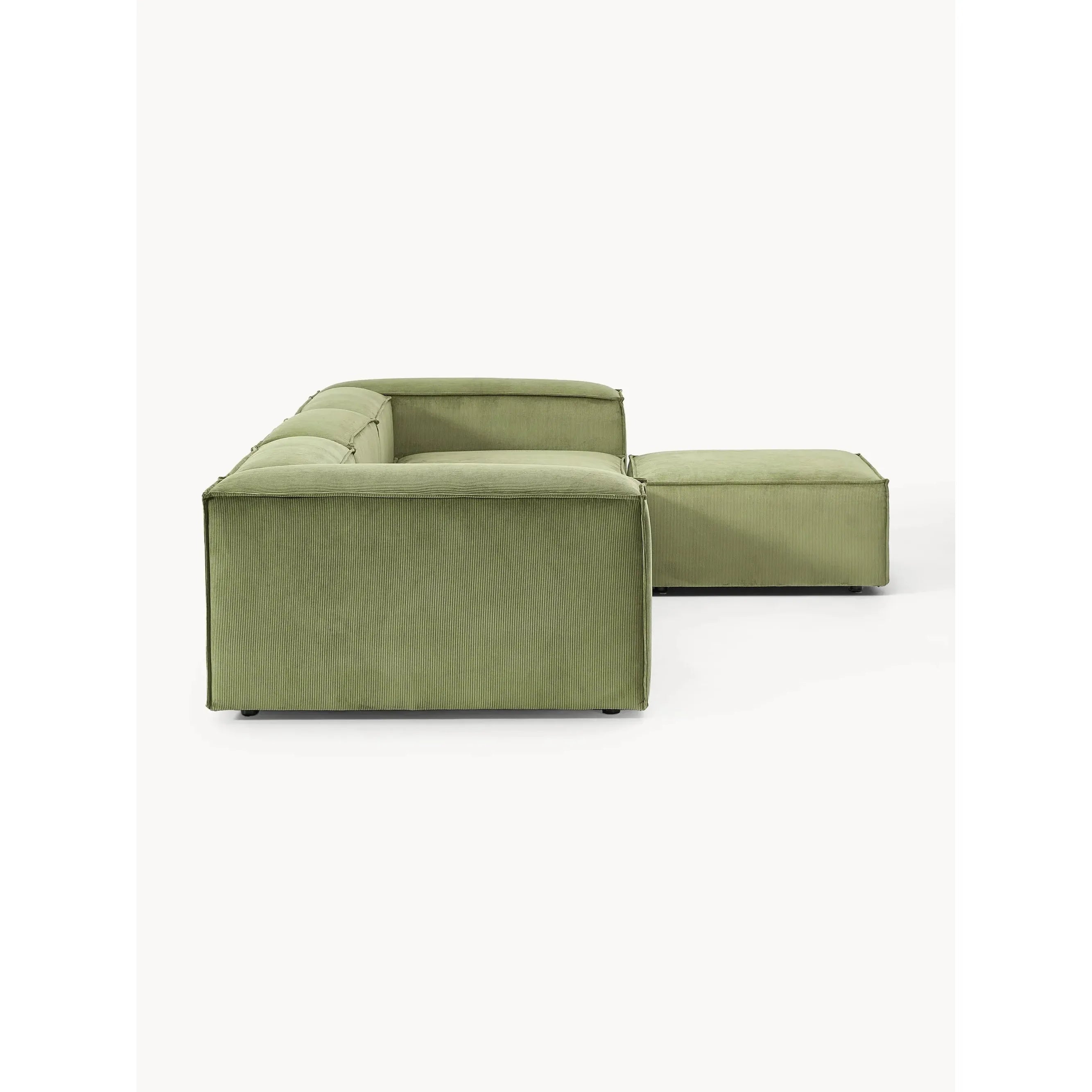 Soft Modüler Köşe Kanepe – Fitilli Kadife, 3-4 Kişilik