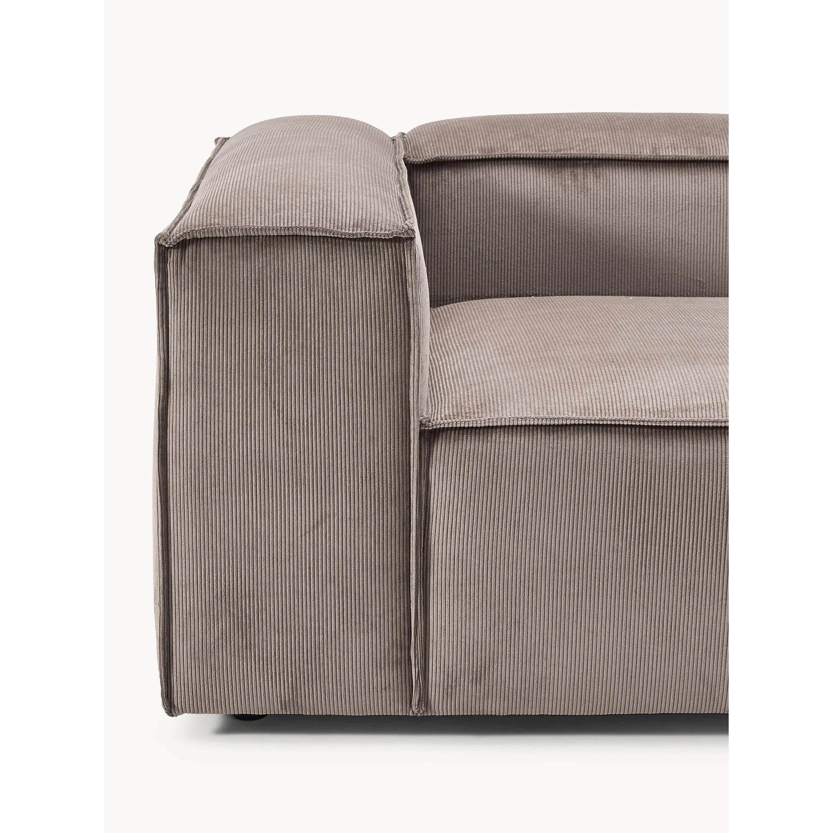 Soft Modüler Köşe Kanepe – Fitilli Kadife, 3-4 Kişilik