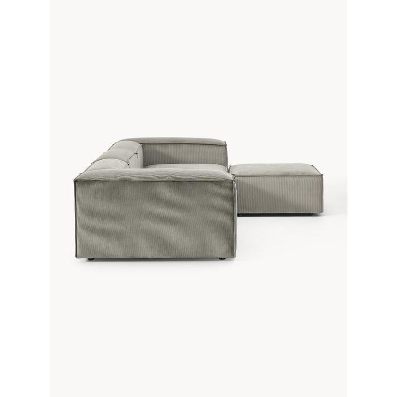 Soft Modüler Köşe Kanepe – Fitilli Kadife, 3-4 Kişilik