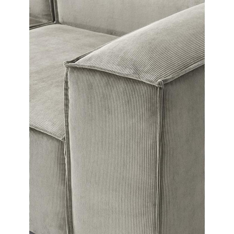 Soft Modüler Köşe Kanepe – Fitilli Kadife, 3-4 Kişilik