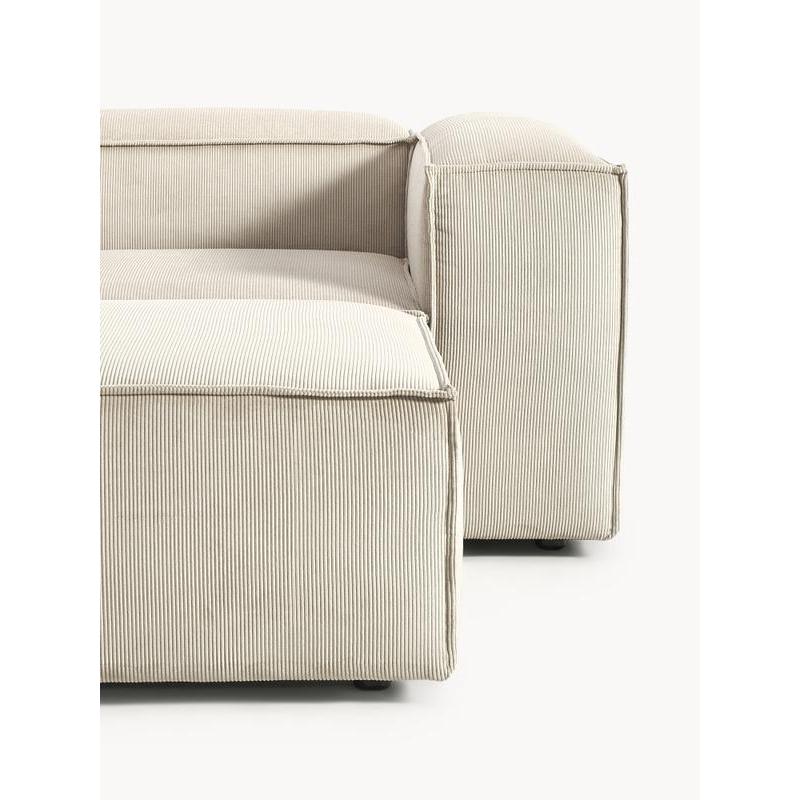 Soft Modüler Köşe Kanepe – Fitilli Kadife, 3-4 Kişilik