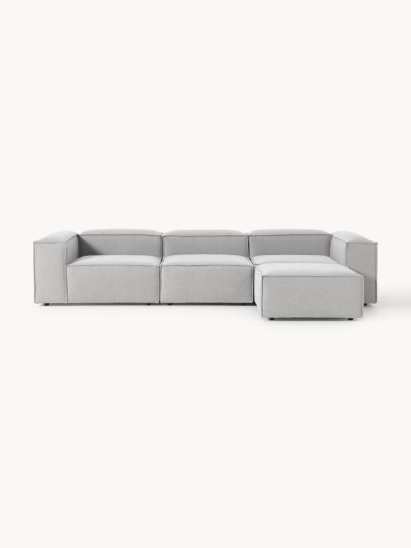 Soft Modüler Köşe Kanepe – Keten, 3-4 Kişilik-Koltuk-Innature Home-Gri-NowShopFun