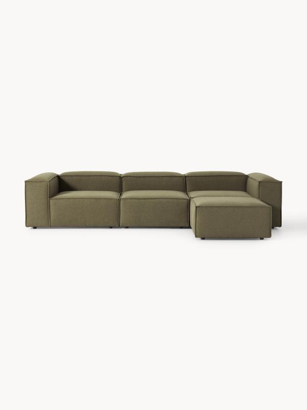 Soft Modüler Köşe Kanepe – Keten, 3-4 Kişilik-Koltuk-Innature Home-Yeşil-NowShopFun