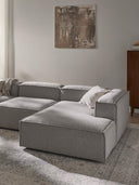 Soft Yumuşak Oturumlu Dinlenme Modüllü Kanepe, Bukle 3 - 4 Kişliik-Köşe Koltuk-Innature Home-Bukle - Açık Bej-Sağ-NowShopFun