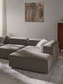 Soft Yumuşak Oturumlu Dinlenme Modüllü Kanepe, Bukle 3 - 4 Kişliik-Köşe Koltuk-Innature Home-Bukle - Açık Bej-Sağ-NowShopFun