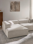 Soft Yumuşak Oturumlu Dinlenme Modüllü Kanepe, Bukle 3 - 4 Kişliik-Köşe Koltuk-Innature Home-Bukle - Açık Bej-Sağ-NowShopFun