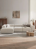 Soft Yumuşak Oturumlu Dinlenme Modüllü Kanepe, Bukle 3 - 4 Kişliik-Köşe Koltuk-Innature Home-Bukle - Açık Bej-Sağ-NowShopFun