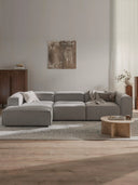 Soft Yumuşak Oturumlu Dinlenme Modüllü Kanepe, Bukle 3 - 4 Kişliik-Köşe Koltuk-Innature Home-Bukle - Açık Bej-Sağ-NowShopFun
