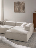 Soft Yumuşak Oturumlu Dinlenme Modüllü Kanepe, Bukle 3 - 4 Kişliik-Köşe Koltuk-Innature Home-Bukle - Açık Bej-Sağ-NowShopFun