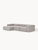 Soft Yumuşak Oturumlu Dinlenme Modüllü Kanepe, Bukle 3 - 4 Kişliik-Köşe Koltuk-Innature Home-Bukle - Açık Bej-Sağ-NowShopFun