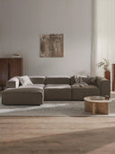 Soft Yumuşak Oturumlu Dinlenme Modüllü Kanepe, Bukle 3 - 4 Kişliik-Köşe Koltuk-Innature Home-Bukle - Açık Bej-Sağ-NowShopFun