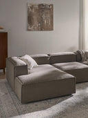 Soft Yumuşak Oturumlu Dinlenme Modüllü Kanepe, Bukle 3 - 4 Kişliik-Köşe Koltuk-Innature Home-Bukle - Açık Bej-Sağ-NowShopFun