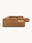 Soft Yumuşak Oturumlu Dinlenme Modüllü Köşe Kanepe, Deri (6-7 Kişilik)-Köşe Koltuk-Innature Home-Deri - Siyah-Sağ-NowShopFun