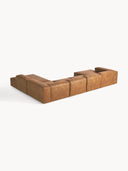 Soft Yumuşak Oturumlu Dinlenme Modüllü Köşe Kanepe, Deri (6-7 Kişilik)-Köşe Koltuk-Innature Home-Deri - Siyah-Sağ-NowShopFun