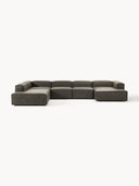 Soft Yumuşak Oturumlu Dinlenme Modüllü Köşe Kanepe, Deri (6-7 Kişilik)-Köşe Koltuk-Innature Home-Deri - Siyah-Sağ-NowShopFun