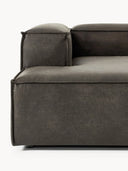 Soft Yumuşak Oturumlu Dinlenme Modüllü Köşe Kanepe, Deri (6-7 Kişilik)-Köşe Koltuk-Innature Home-Deri - Siyah-Sağ-NowShopFun