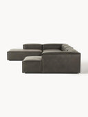 Soft Yumuşak Oturumlu Dinlenme Modüllü Köşe Kanepe, Deri (6-7 Kişilik)-Köşe Koltuk-Innature Home-Deri - Siyah-Sağ-NowShopFun