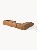 Soft Yumuşak Oturumlu Dinlenme Modüllü Köşe Kanepe, Deri (6-7 Kişilik)-Köşe Koltuk-Innature Home-Deri - Siyah-Sağ-NowShopFun