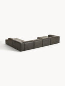 Soft Yumuşak Oturumlu Dinlenme Modüllü Köşe Kanepe, Deri (6-7 Kişilik)-Köşe Koltuk-Innature Home-Deri - Siyah-Sağ-NowShopFun