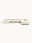Soft Yumuşak Oturumlu Dinlenme Modüllü Köşe Kanepe, Keten, 6-7 Kişilik-Köşe Koltuk-Innature Home-Keten- Açık Bej-Sağ-NowShopFun