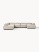 Soft Yumuşak Oturumlu Dinlenme Modüllü Köşe Kanepe, Keten, 6-7 Kişilik-Köşe Koltuk-Innature Home-Keten- Açık Bej-Sağ-NowShopFun