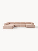 Soft Yumuşak Oturumlu Dinlenme Modüllü Köşe Kanepe, Keten, 6-7 Kişilik-Köşe Koltuk-Innature Home-Keten- Açık Bej-Sağ-NowShopFun