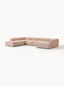 Soft Yumuşak Oturumlu Dinlenme Modüllü Köşe Kanepe, Keten, 6-7 Kişilik-Köşe Koltuk-Innature Home-Keten- Açık Bej-Sağ-NowShopFun