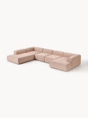 Soft Yumuşak Oturumlu Dinlenme Modüllü Köşe Kanepe, Keten, 6-7 Kişilik-Köşe Koltuk-Innature Home-Keten- Açık Bej-Sağ-NowShopFun